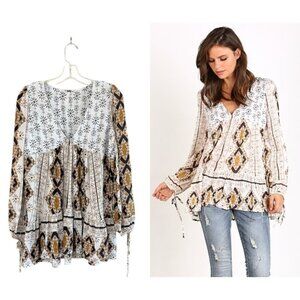 Free People 60s Down By the Bay Tunic Top